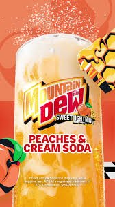 Mountain Dew® Sweet Lightning® Peaches & Cream Soda 2026